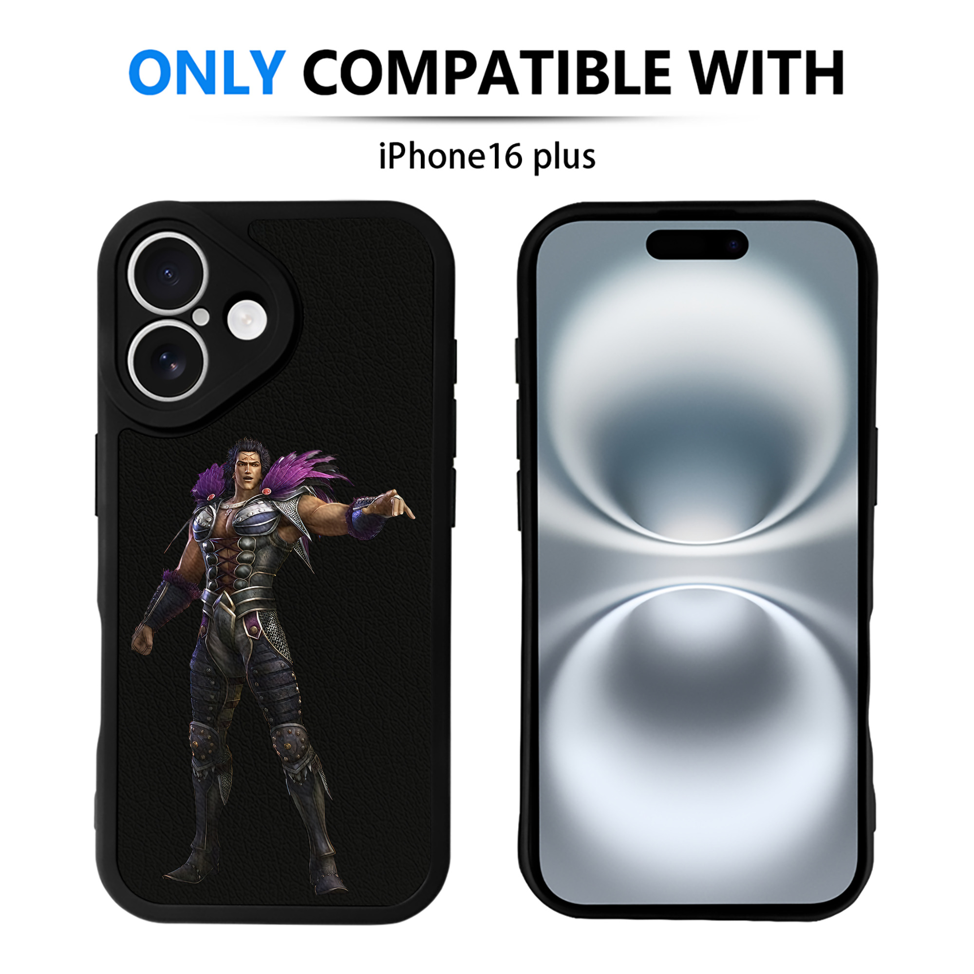 （画像用） 北斗の拳 Fist of the North Star 【iPhone 16シリーズ対応】シリコンスマホケース（レザー調） 材質：シリコン